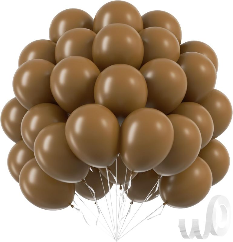 Photo 1 of Brown Balloons 12 inch, Brown Latex Balloons 50pcs Party Balloons for Birthday Baby Shower Wedding Thanksgiving Anniversary Party Decorations