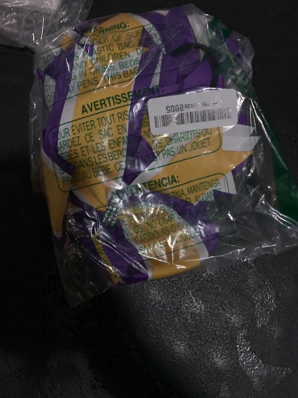 Photo 1 of 8 Inch 3 Colors 3 Layers 6 Pcs Cheerleader Bows Jumbo Cheerleading Bows Hair Elastic Hair Tie for High School College (Purple/White/Yellow gold)