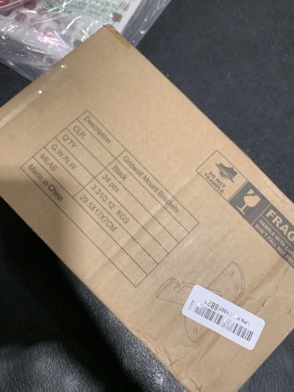 Photo 1 of 7RiversART Gridwall Mount Brackets for Grid or Slatgrid Panels Black Box of 24 Pcs