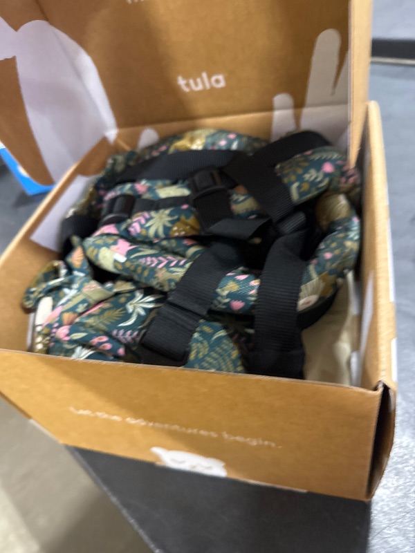 Photo 1 of Baby Tula Breathable Mesh Toddler Carrier 25-60 lbs, Adjustable Ergonomic Carrier w/Multiple Front & Back Carry Positions - Supportive, Hypoallergenic, Breathable - Land Before Tula (Evergreen)