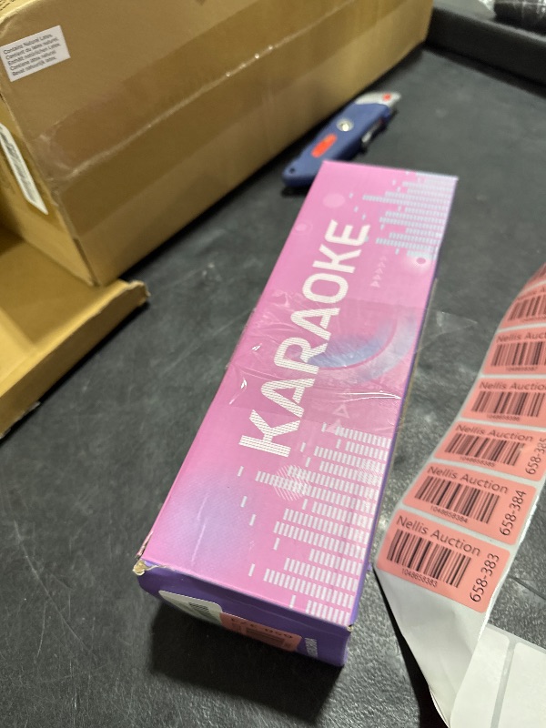 Photo 1 of BONAOK Karaoke Microphone for Kids & Adults - Bluetooth Microphones Singing Mic with Disco Lights, Echo Effect, Built-in Speaker Portable Karaoke Player for Party Travel Gifts Q78(Light Purple)