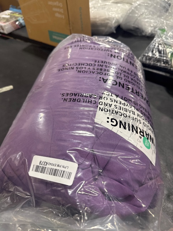 Photo 1 of CozyLux Queen Comforter Set Purple, 7 Pieces Pintuck Bed in A Bag, Premium Purple Comforter Queen Size, Pinch Pleat Bedding Sets with Comforter, Sheets, Pillowcases & Shams