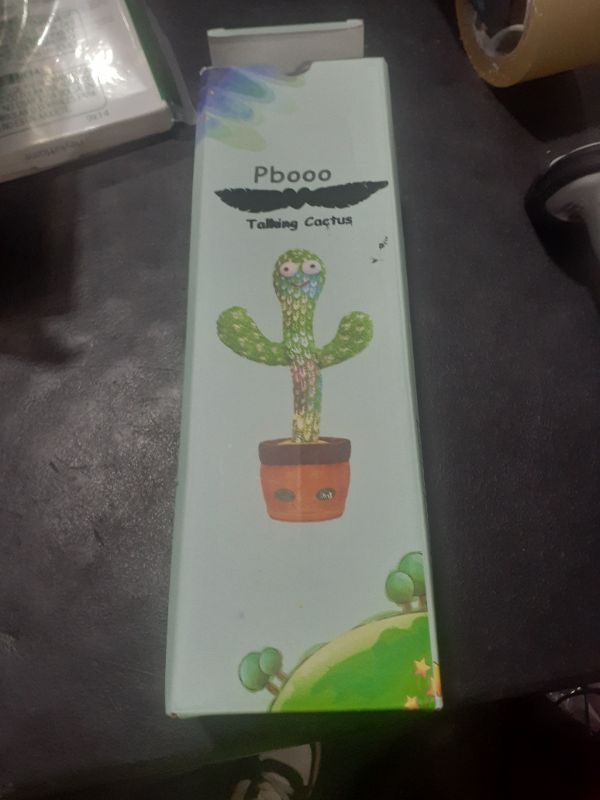Photo 1 of Pbooo Dancing Talking Cactus Mimicking Toy,Talking Repeat Singing Sunny Cactus Toy 120 Pcs Songs for Baby 15S Record Your Sound Sing+Dancing+Recording+LED