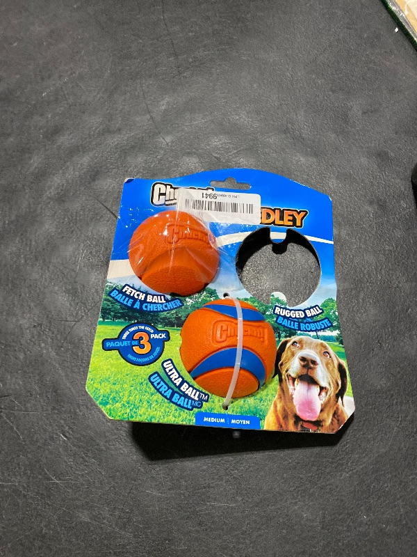 Photo 1 of Chuckit! Dog Balls - Interactive Dog Toys, High-Bounce Fetch Ball, Ultra and Rugged Balls, Durable - Size Medium, 2.5-inch Diameter, Set of 3