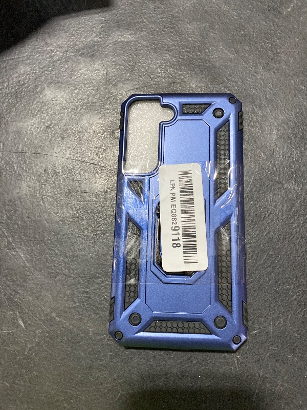 Photo 1 of Dionsibei Military Grade Drop Impact for Samsung Galaxy S22 Case Galaxy S22 5G Case 360 Metal Rotating Ring Kickstand Holder Armor Heavy Duty Shockproof Case for Galaxy S22 Phone Case (Blue)