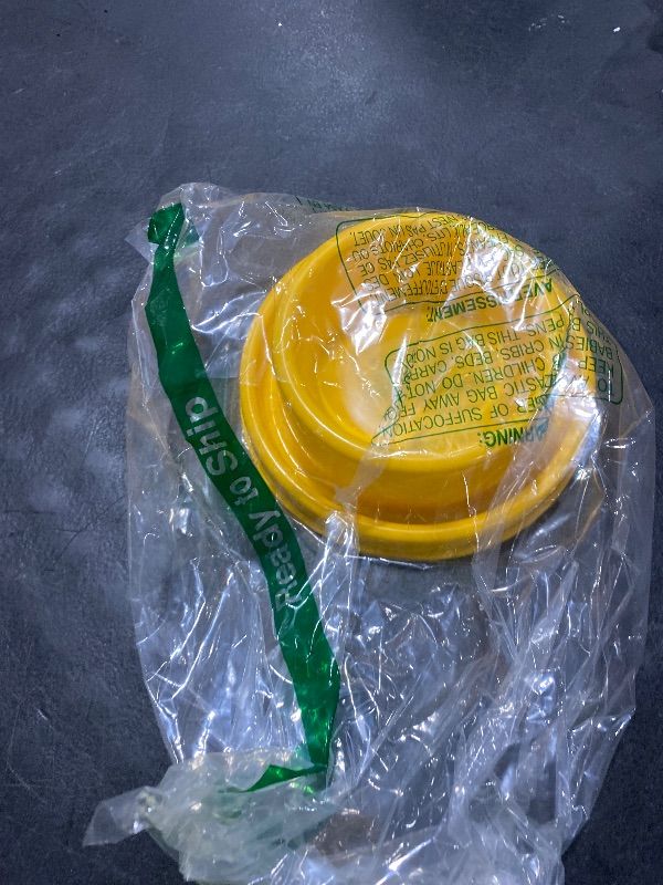 Photo 1 of GRPET Ants Away Dog Bowl Cat Puppy Food Bowls Round No Spill Eating Feeder for Small Animals Yellow S