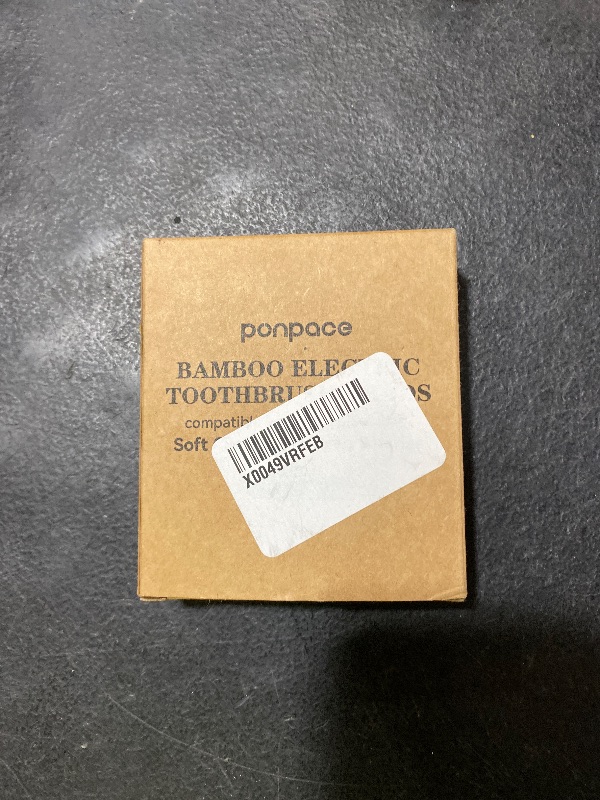 Photo 1 of PONPACE Bamboo Toothbrush Heads Compatible with Philips Sonicare, Soft Charcoal Infused Bristles, Whitening & Deep Cleaning