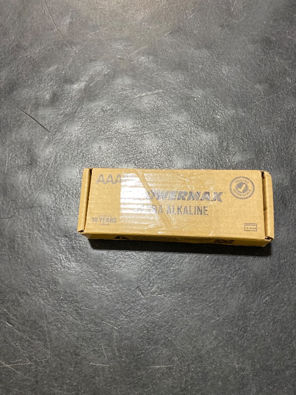 Photo 1 of Powermax 24-Count Triple AAA Batteries, Ultra Long Lasting Alkaline Battery for Home and Office, 10-Year Shelf Life, Reclosable Packaging