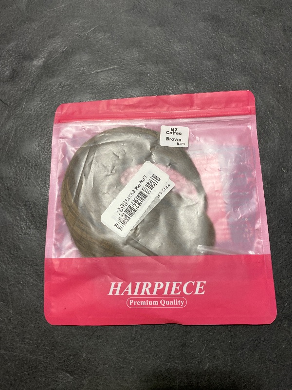 Photo 1 of SARLA Clip in Side Bangs Extension Straight Synthetic Fake Bangs One Piece for Women Coffee Brown