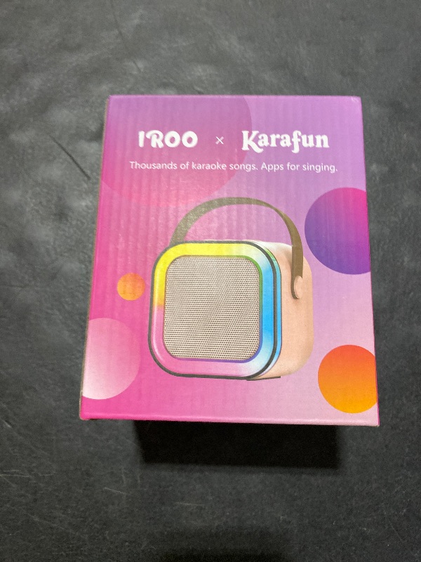Photo 1 of IROO Mini Karaoke Machine for Kids, 2025 TOP Toys Birthday Gifts Ideas for Girls Ages 4, 5, 6, 7, 8, 9, 10, 12+ Years Old, Portable MP3 Player with 2 Wireless Mics for Party
