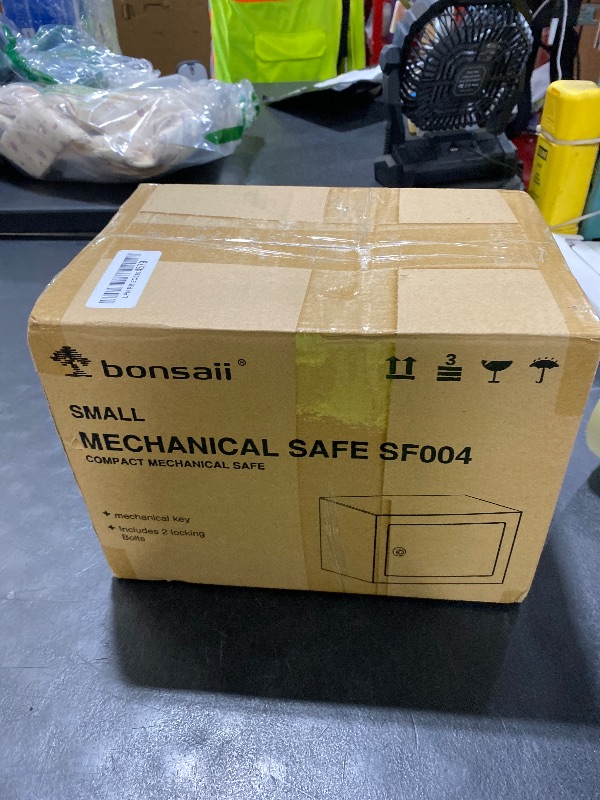 Photo 1 of Bonsaii Safe Box with Key Lock, Steel Security Lock Box, 0.23 Cubic Feet, 9.06" W x 6.69" D x 6.69" H, Small Hidden Safe for Cash Jewelry