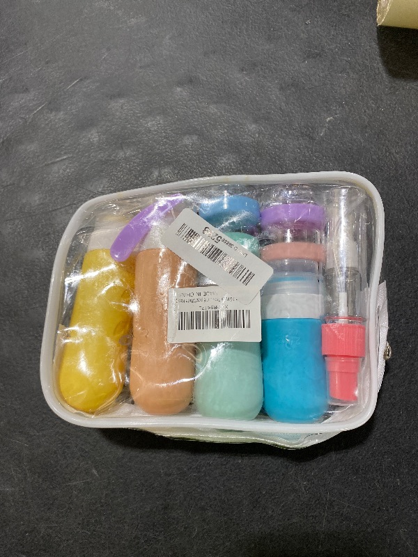 Photo 1 of DEPOZA 16 Pack Travel Bottles Set - TSA Approved Leak Proof Silicone Squeezable Containers for Toiletries, Conditioner, Shampoo, Lotion & Body Wash Accessories (16 pcs/White Pack)