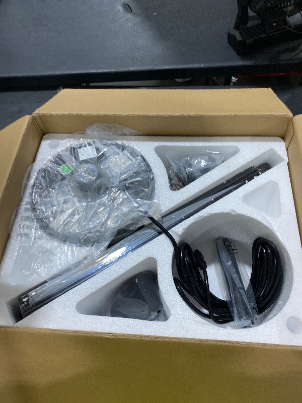 Photo 1 of 42 In Outdoor Ceiling Fan Hanging Fan Outdoor Ceiling Fans, Waterproof, with Light, Remote, 42 In, Wet Rated, IP65, 6 Speed, 3CCT, Plug in, for Patios, Porch, Gazebo, Black