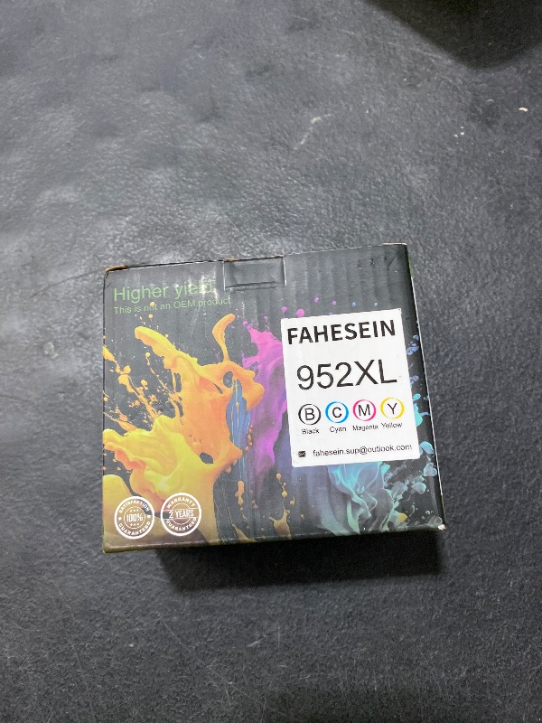 Photo 1 of 952XL Ink Cartridges Black Color Combo Pack Replacement for HP 952 XL for OfficeJet Pro 7740 952 952XL for 8210 8700 8703 8710 8715 8720 8725 8730 8740 8702 7720 8200 8216 8716 Printers KCMY 4-Pack