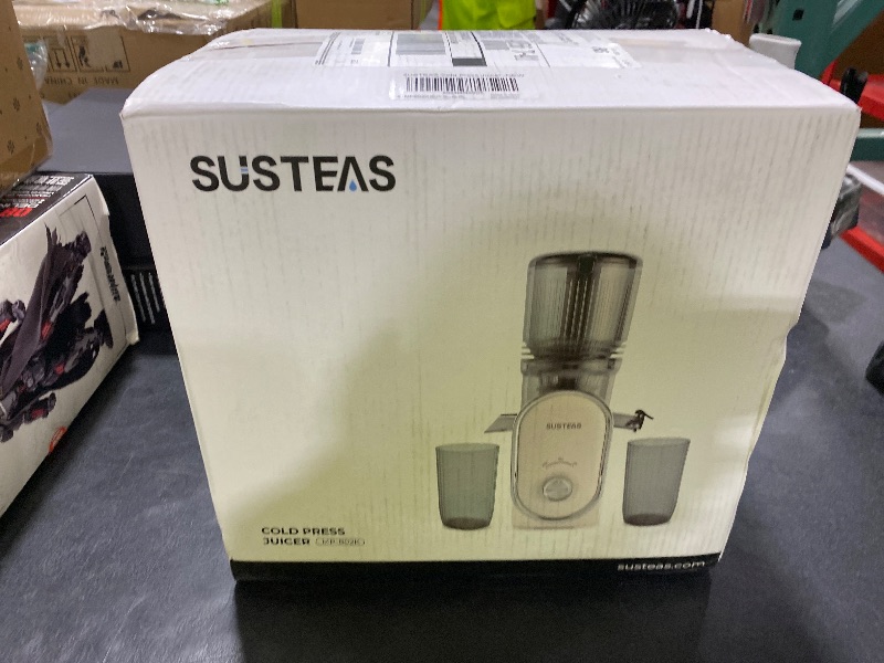 Photo 1 of SUSTEAS Cold Press Juicer, 5.3" Feed Chute Slow Masticating Machines with 300W, Fit Whole Fruits & Vegetables, Easy to Clean, High Juice Yield, White