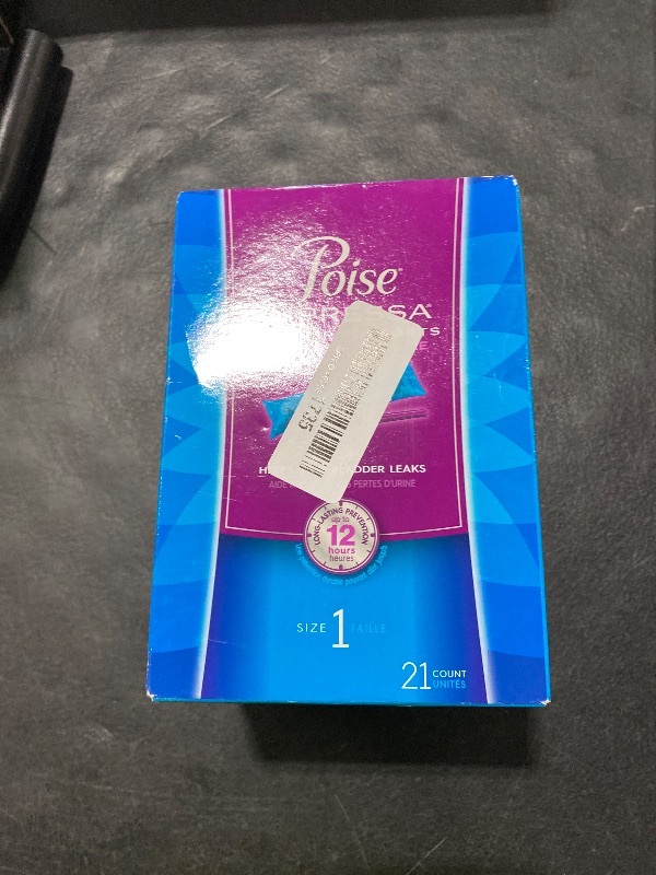 Photo 1 of Poise Impressa Incontinence Bladder Support for Women, Bladder Control, Size 1, 21 Count (Packaging May Vary)