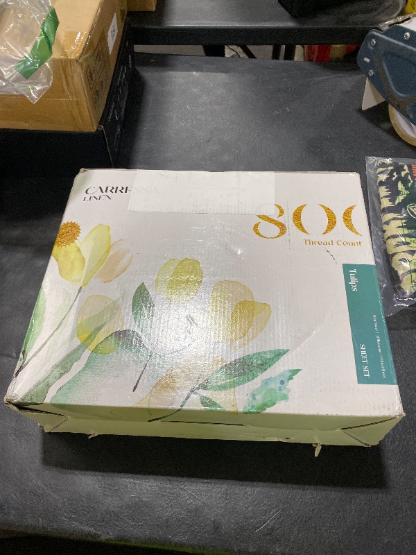 Photo 1 of Carressa Linen 100% Egyptian Cotton Sheets Twin XL Size - 800 High Thread Count Egyptian Cotton Twin XL Sheet Sets (3 PC, Herb Garden), Soft, Cooling, 16" Deep Pocket Sateen Weave Luxury Bed Sheet