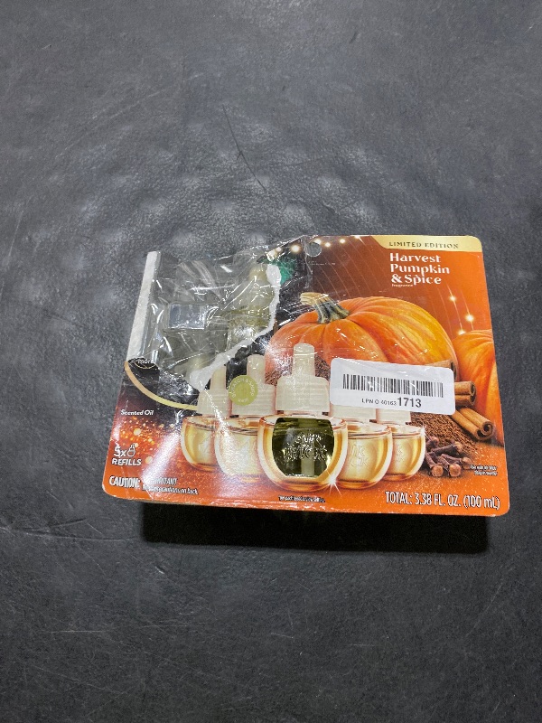 Photo 1 of Air Wick Plug In Advanced Scented Oils Refills, Harvest Pumpkin + Spice, 5 ct