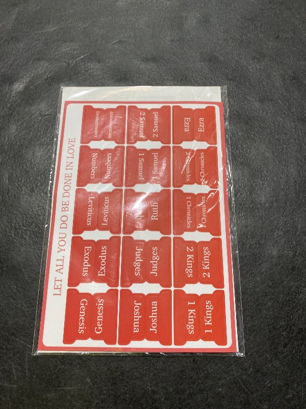Photo 1 of Mr. Pen- Bible Tabs, 75 Tabs, Saturated Red, Laminated Bible Tabs for Women and Men, Bible Tabs for Study Bible, Bible Index Tabs, Bible Book Tabs, Bible Labels Tabs, Mr Pen Bible Tabs