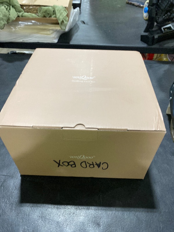 Photo 1 of UNIQOOO White Acrylic Card Box w/Slot, Thick DIY Wedding Box Blank No Print, Large 10x10x5.5 in, for Reception Decoration Fundraiser Money Box Election Ballot Graduation Keepsake Party Favor