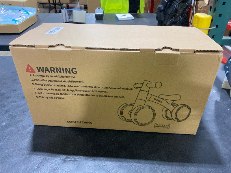 Photo 1 of SEREED Baby Balance Bike for 1-2 Year Olds - 4 Wheels, First Bike for Toddlers, Birthday Gift (Green)