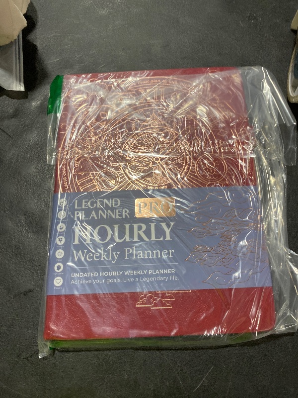 Photo 1 of Legend Planner PRO Hourly Schedule - Weekly & Daily Organizer with Time Slots. Appointment Book Journal for Work & Personal, A4 (Wine Red)