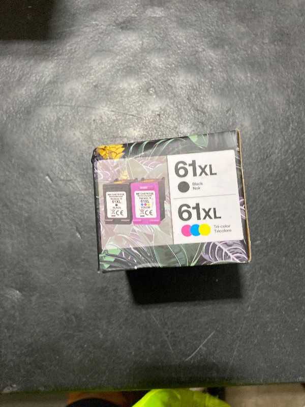 Photo 1 of KOTANG Remanufactured Ink Cartridge Replacement for HP 61XL Black Color Combo Pack for HP Envy 5530 4500 4502 5535 Officejet 4630 4635 Deskjet 3510 1010 1510 Printer (Black Tricolor, 2 Pack)