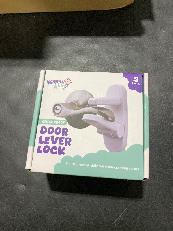 Photo 1 of Door Lever Lock (3 Pack) Prevents Toddlers from Opening Doors. 3.25" L * 1.5" W * 4.5" H Easy One Hand Operation for Adults. Durable ABS with 3M Adhesive Backing. Simple Install, No Tools Needed.