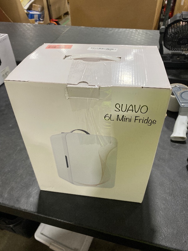 Photo 1 of SUAVO Mini Fridge for Bedroom Skincare Fridge 6L/8 Cans Small Refrigerator Compact Refrigerator 110V AC/12V DC Portable Cooler and Warmer for Skin Care Cosmetic Beverages Drinks, Office Dorm and Car