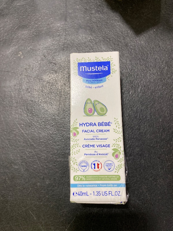 Photo 1 of Mustela Hydra Bebe Face Cream - Daily Baby Moisturizer with Natural Avocado, Jojoba Oil - 1.35 fl. oz