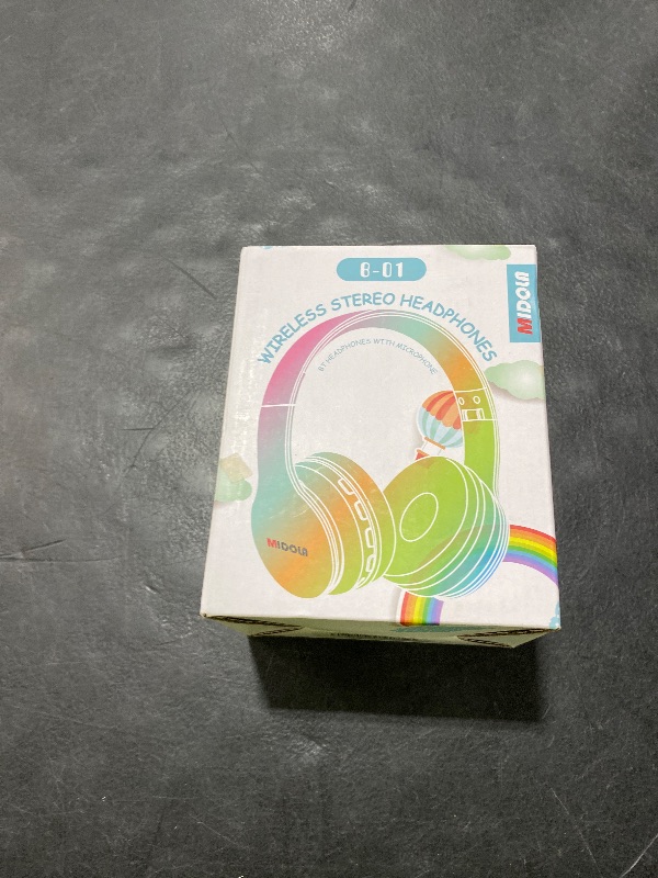 Photo 1 of MIDOLA Kids Headphones Bluetooth 5.3 Wireless 60H Play Time Volume Limit 85/110dB Over Ear Foldable Protection Headset/Wired AUX Cord Mic for Children Boy Girl Travel School Phone Pad Tablet Red