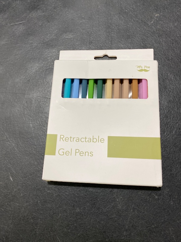 Photo 1 of Mr. Pen- Retractable Gel Pens, 12 Pack, Light Vintage Ink Colors Gel Pens Fine Point, Fast Dry