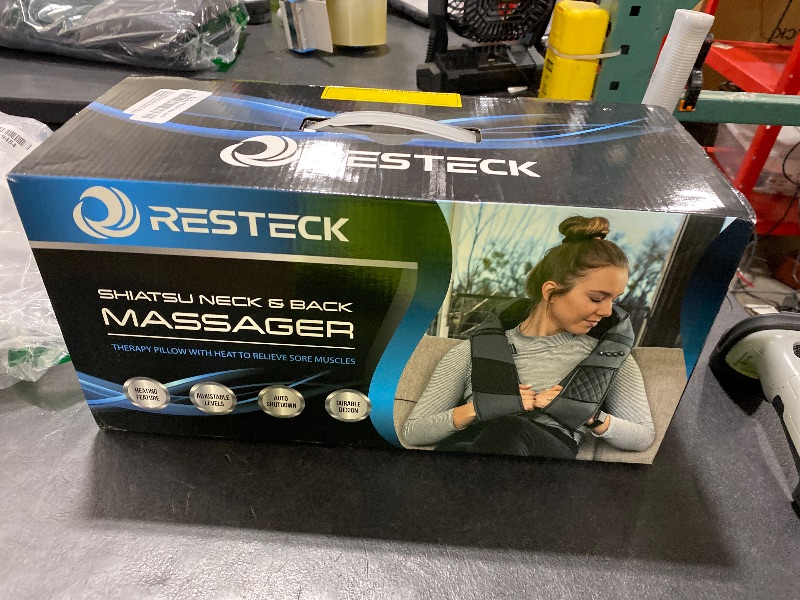Photo 1 of RESTECK Massagers for Neck and Back with Heat - Deep Tissue 3D Kneading Pillow, Electric Shiatsu Shoulder Massage, Foot, Legs,Body - Relieve Muscle Pain - Office, Home & Car