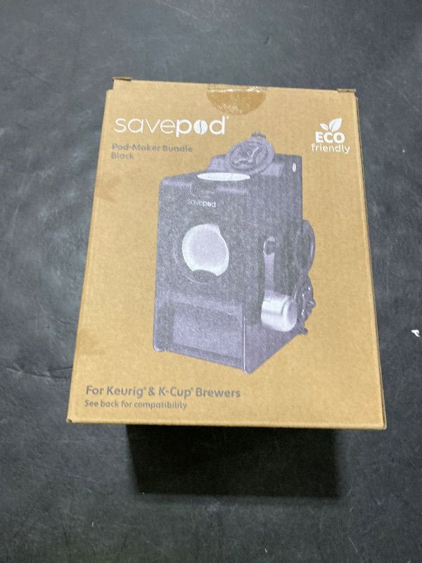 Photo 1 of SavePod Coffee Pod Maker with Reusable Coffee Pods, Compatible with Keurig and K-Cup Coffee Machines, Smart, Easy to Use & Convenient (Black, Small)