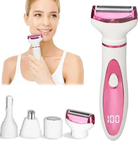 Photo 1 of Beanify Electric Razors LED Display for Women Men, 2025 Wet/Dry Lady Shaver,4 in 1 Cordless Hair Remover with IPX7 Waterproof,Smooth & Silky Portable Bikini Electric Grooming Set