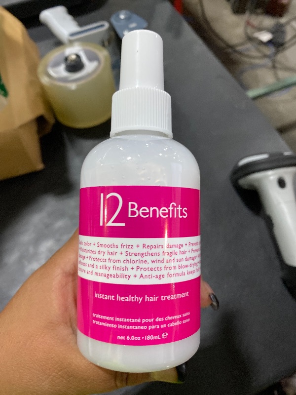 Photo 1 of 12 Benefits Leave-In Conditioner Spray – Instant Healthy Hair Treatment, Anti-Frizz, Detangles, Strengthens & Repairs, Heat Protection with Quaternium 39 & Silk Fibre Protein, 6 Fl Oz