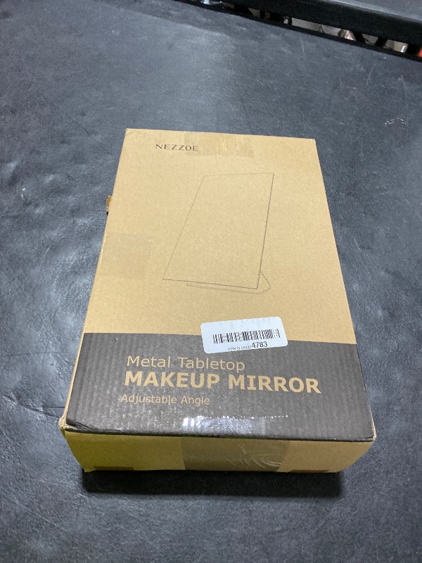 Photo 1 of NEZZOE Rectangular Makeup Mirror, 12 Inch Metal Desk Mirror, Table Mirror with Stand, Vanity Mirror for Counter, Bedroom, Bathroom, Dorm