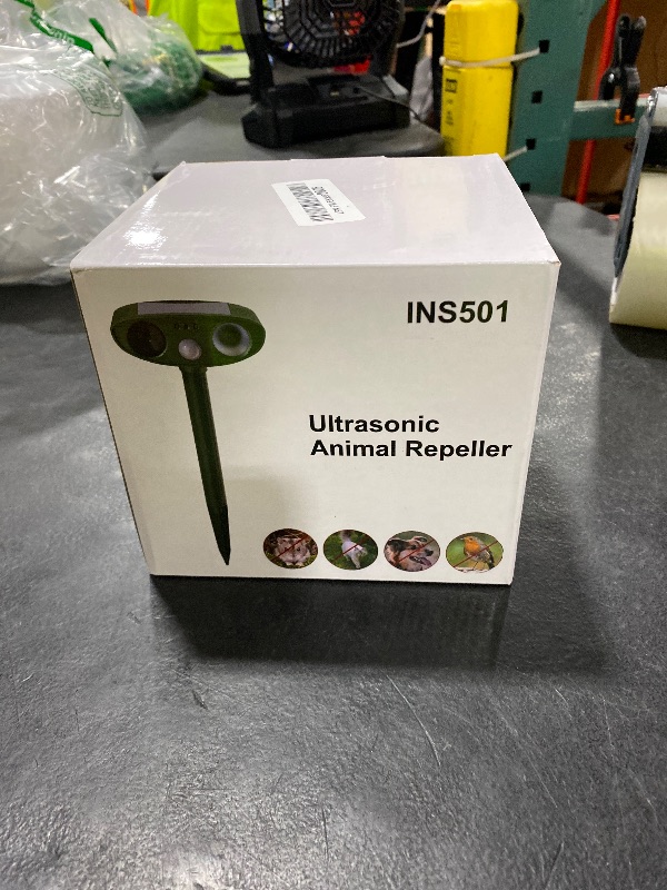 Photo 1 of 2 Pack Outdoor Solar Animal Repeller - Ultrasonic & Strobe Light, Deterrent for Cats, Dogs, Raccoons, Rabbits, Skunks, Foxes & More