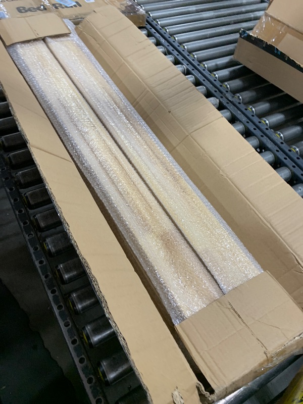 Photo 1 of 2 Pcs 3.5x48 Inch Solid Red Oak Square Newel Post with a Single Groove Notched Wood Balusters, Stair Railing Interior for Staircase Remodeling