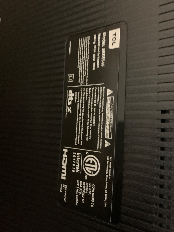 Photo 1 of TCL 55-Inch Class S5 UHD 4K LED Smart TV with Fire TV (55S551F---- part only