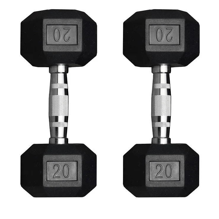 Photo 1 of Deltech Fitness 20 lb Rubber Dumbbell Pair