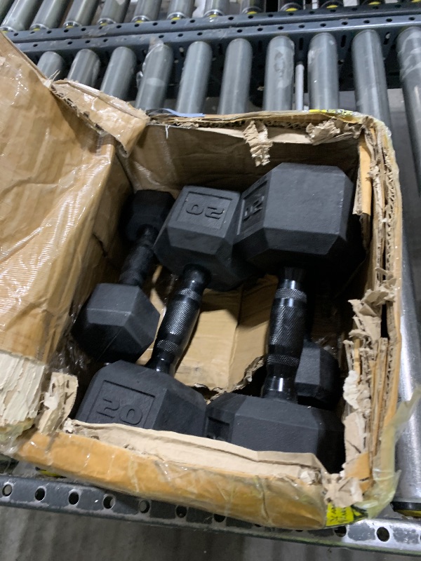 Photo 1 of Deltech Fitness 20 lb Rubber Dumbbell Pair