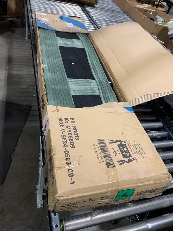 Photo 1 of (INCOMPLETE SET) Homall 83” Sofas for Living Room, Comfy Couch with USB and Type-C Port, 3 Seater Sofa with 2 Pillows and Cup Holders for Apartment, Small Space, Corduroy (Green)