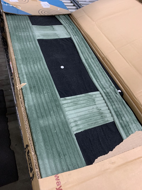 Photo 1 of (INCOMPLETE SET) Homall 83” Sofas for Living Room, Comfy Couch with USB and Type-C Port, 3 Seater Sofa with 2 Pillows and Cup Holders for Apartment, Small Space, Corduroy (Green)