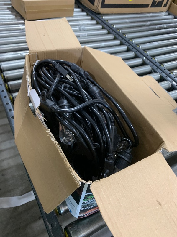 Photo 1 of Enbrighten Vintage Outdoor String Lights, 48ft, 24 RGB Acrylic Bulbs, Weatherproof, RF Remote Control, Perfect for Holidays, Gameday, Parties, and More, 37790