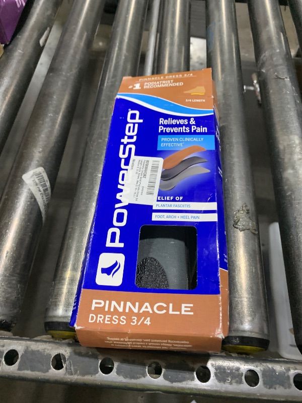 Photo 1 of PowerStep Pinnacle Dress 3/4 Orthotic Insoles, Arch Pain Relief for Tight Dress Shoes, Plantar Fasciitis Relief, Supports Pronation, Made in The USA (Men's 10-10.5 / Women's 12)