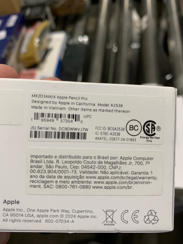 Photo 1 of Apple Pencil Pro: Latest Model - Device Compatibility Check Required - Pixel-Perfect Precision, Tilt and Pressure Sensitivity, Perfect for Note-Taking, Drawing, and Art. Charges and Pairs Magnetically