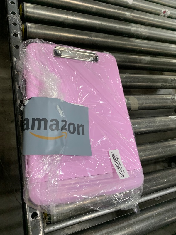 Photo 1 of Piasoenc Clipboard with Storage, 8.5 x 11 Organization Box with Pen Holder and A4 Legal Paper Folder, Folio & Side-Opening, Low Profile Clip,for Nurses,Teachers, Size 14 x 9.6 x 1.2 in, Deep Pink