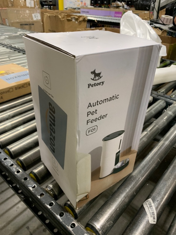 Photo 1 of Petory Timed Automatic Cat Feeders - 4L Programable Dry Food Dispenser for Cats and Small Medium Dogs 6 Meals with Desiccant Bag Dual Power Supply 10S Voice Recorder