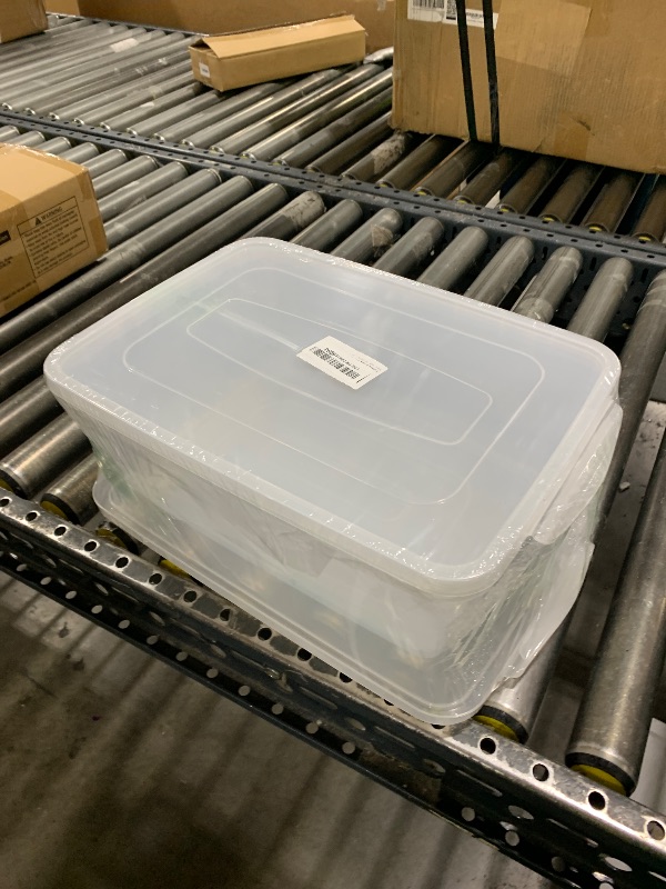 Photo 1 of Vababa 2-Pack 16 L Pizza Dough Proofing Box with Lid, Clear Food Pizza Storage Container